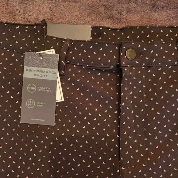 Jachs New York Shorts Black Size 40 Geometric Triangles NWT - Picture 2 of 4